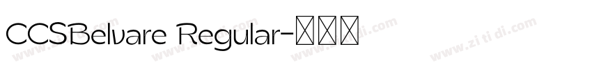 CCSBelvare Regular字体转换